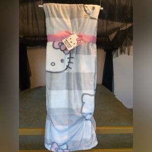 Gray plaid hellokitty hello kitty super soft throw/ blanket